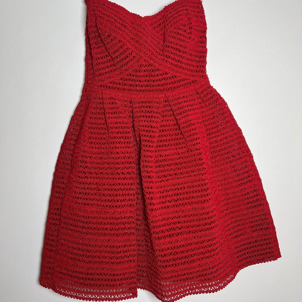 Forever 21 strapless mini red dress